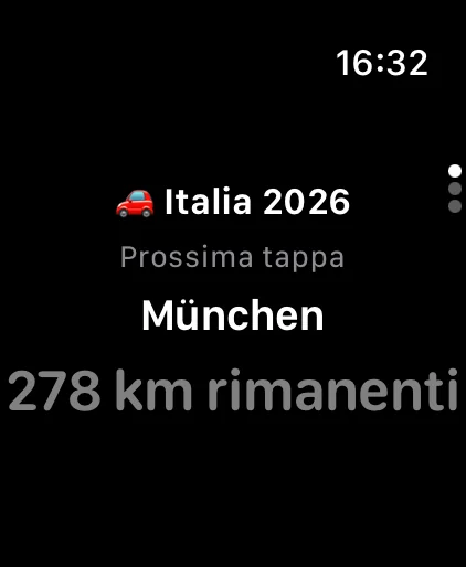 Apple Watch: prossima tappa e distanza rimanente